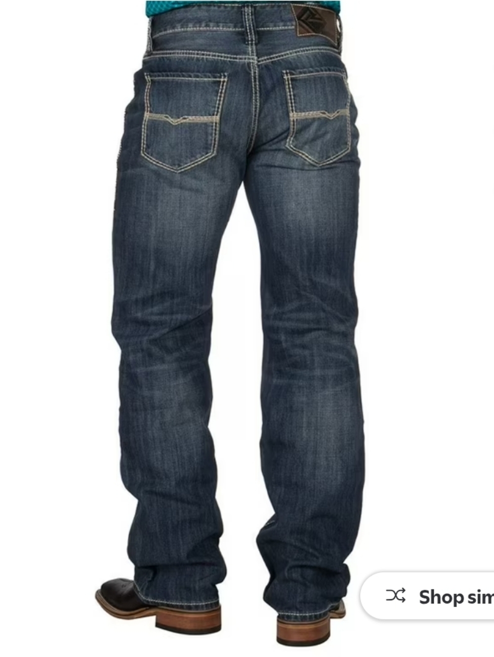 Rock & Roll Denim Double Barrel Straight 32W X 30L Dark Wash